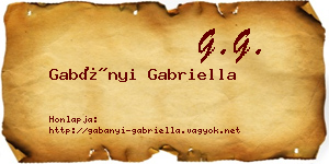 Gabányi Gabriella névjegykártya