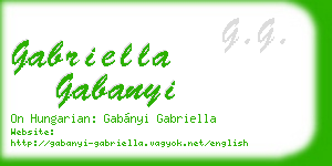 gabriella gabanyi business card